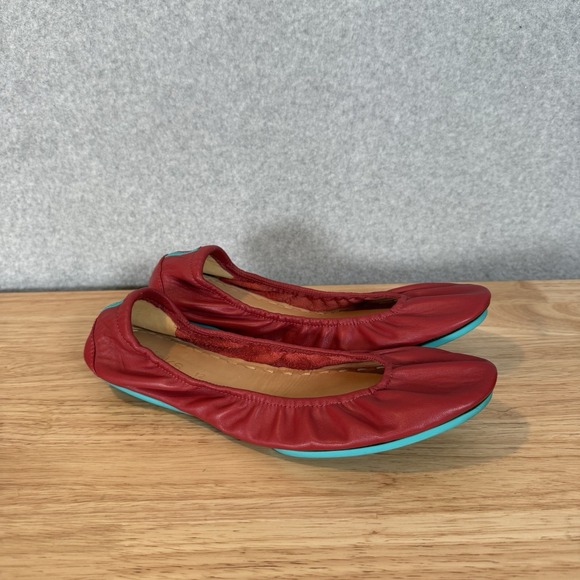 Tieks Shoes - TIEKS by Gavrieli Sz 12 Red Leather Ballet Flats Foldable Shoes Flat